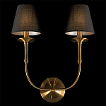 Бра с металлическим основанием бронзового цвета и 2-мя черными конусовидными абажурами Dignity варинант исполнения - 4 | Loft Concept в Ростове-на-Дону