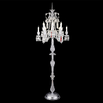 Торшер с 12-ю белыми текстильными абажурами и хрустальными подвесками Lustre Reverie варинант исполнения - 4 | Loft Concept в Ростове-на-Дону