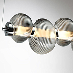 Подвесной светильник линейный с 7-ю рифлеными стеклянными шарами Marcelh Light варинант исполнения - 9 | Loft Concept в Ростове-на-Дону