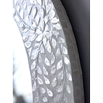 Зеркало круглое инкрустированное раковинами устриц Bone Inlay Dome Mirror White варинант исполнения - 6 | Loft Concept в Ростове-на-Дону