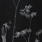 Обои ручная роспись Bamboo Argent on Pitch dyed silk варинант исполнения - 2 | Loft Concept в Ростове-на-Дону