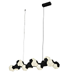 Люстра линейная с геометрическими черно-белыми плафонами Modestra варинант исполнения - 1 | Loft Concept в Ростове-на-Дону