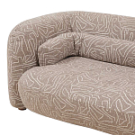 Дизайнерский двухместный диван с мягкими спинкой и подлокотниками светло-коричневый с принтом Madelaine Sofa Cocoa варинант исполнения - 3 | Loft Concept в Ростове-на-Дону