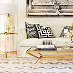 Золотой приставной столик с круглой стеклянной столешницей Weightless Table варинант исполнения - 6 | Loft Concept в Ростове-на-Дону