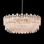 Круглая люстра с хрустальными подвесками на серебряном каркасе Gorgeous Crystal Light варинант исполнения - 13 | Loft Concept в Ростове-на-Дону