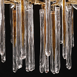 Люстра подвесная золотого цвета с разветвленными ветвями и прозрачными стеклянными подвесками Droplet Chandelier варинант исполнения - 7 | Loft Concept в Ростове-на-Дону