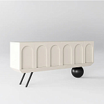 Дизайнерский комод с фактурным фасадом и чёрной ножкой в форме шара Samanta варинант исполнения - 1 | Loft Concept в Ростове-на-Дону