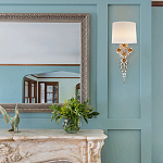 Бра с цветочным основанием и тканевым абажуром Tugella Flower Lamp варинант исполнения - 5 | Loft Concept в Ростове-на-Дону