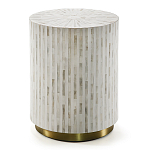 Круглый приставной столик с инкрустацией RADIAL BONE INLAY SIDE TABLE варинант исполнения - 3 | Loft Concept в Ростове-на-Дону