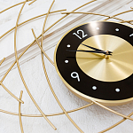 Часы настенные из металла с чёрным циферблатом Current Time варинант исполнения - 2 | Loft Concept в Ростове-на-Дону