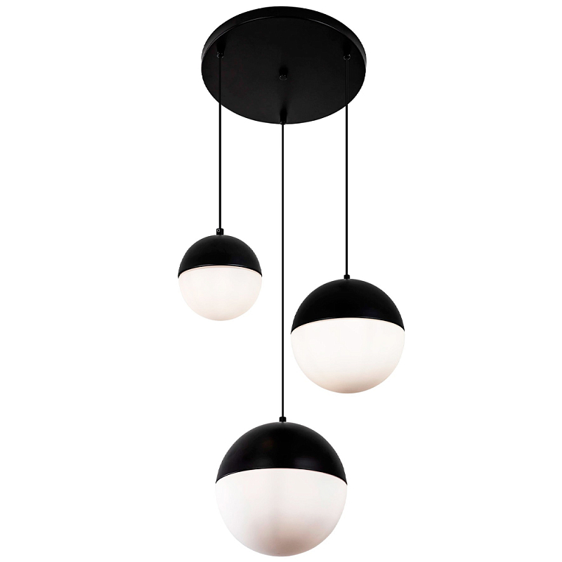    3-   Ponzio Flos Cascade Trio Black Sphere Hanging Lamp    -- | Loft Concept 
