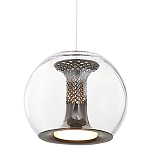 Подвесной светильник со стеклянным плафоном Inner Gleam Globe black  варинант исполнения - 2 | Loft Concept в Ростове-на-Дону