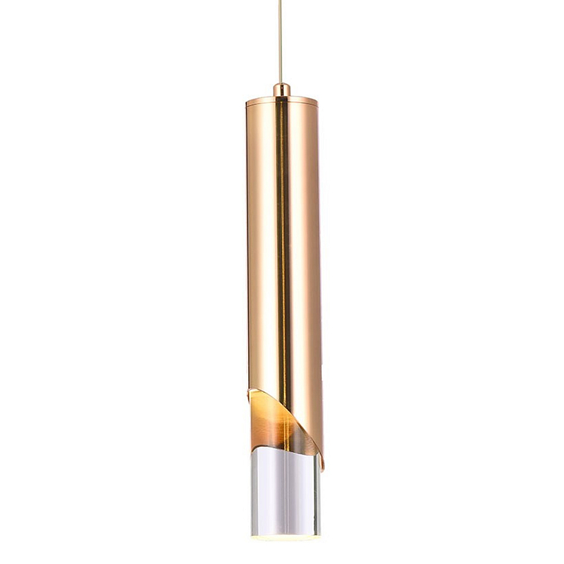   Metal Acrylic Tube Gold Hanging Lamp    -- | Loft Concept 
