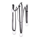 Подвесной светильник с серыми кожаными ремнями и белыми стеклянными плафонами в виде шаров Flos Wireline Lighting варинант исполнения - 5 | Loft Concept в Ростове-на-Дону