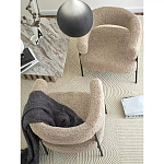 Кресло полукруглое мягкое с буклированной обивкой Armchair with Boucle Upholstery варинант исполнения - 8 | Loft Concept в Ростове-на-Дону
