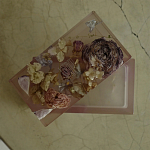 Шкатулка из эпоксидной смолы с цветами розовая Epoxy Resin Rectangular Box Pink варинант исполнения - 2 | Loft Concept в Ростове-на-Дону