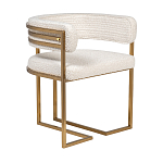 Стул букле бежевый с каркасом цвета матовое золото Tactility варинант исполнения - 2 | Loft Concept в Ростове-на-Дону