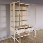 Витрина Primo со стеклянными фасадами и 2 ящиками Светлый дуб варинант исполнения - 3 | Loft Concept в Ростове-на-Дону