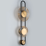 Бра со стеклянными плафонами в форме дисков Savio Brown Glass Disc Light варинант исполнения - 4 | Loft Concept в Ростове-на-Дону