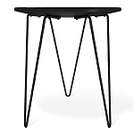 Стол журнальный c круглой столешницей из стекла серого цвета Gray and Gold Marble варинант исполнения - 4 | Loft Concept в Ростове-на-Дону