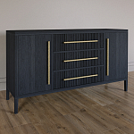 Буфет Primo с тремя ящиками и двумя фасадами Черный дуб варинант исполнения - 2 | Loft Concept в Ростове-на-Дону