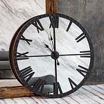 Часы настенные зеркальные с чёрным металлическим циферблатом Mirror Tower Clock варинант исполнения - 5 | Loft Concept в Ростове-на-Дону