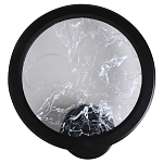 Светодиодное бра круглой формы с металлической рамой черного цвета Marble Glow варинант исполнения - 2 | Loft Concept в Ростове-на-Дону