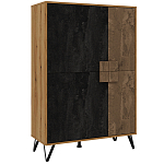 Шкаф двухдверный с 2-мя отделами с полками Stone Effect варинант исполнения - 2 | Loft Concept в Ростове-на-Дону