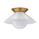 Потолочный светильник в форме конуса с белым шарообразным плафоном Quintiesse варинант исполнения - 4 | Loft Concept в Ростове-на-Дону