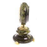 Часы настольные бронзовые из натуральных камней Мрамор и Змеевик Stone Clock варинант исполнения - 15 | Loft Concept в Ростове-на-Дону