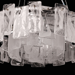 Люстра круглая с подвесными прямоугольными пластинами из стекла Glacier Panels варинант исполнения - 7 | Loft Concept в Ростове-на-Дону