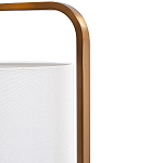 Торшер с белым тканевым абажуром на мраморном основании Cconcise варинант исполнения - 1 | Loft Concept в Ростове-на-Дону