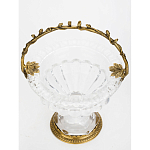 Чаша из прозрачного стекла на ножке с бронзовой ручкой в виде ветки Eden Garden варинант исполнения - 3 | Loft Concept в Ростове-на-Дону