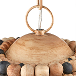 Подвесной светильник в форме купола из деревянных бусин Wooden Beads варинант исполнения - 3 | Loft Concept в Ростове-на-Дону