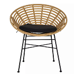 Стул круглый с ротанговым плетением Round Wicker Stool варинант исполнения - 2 | Loft Concept в Ростове-на-Дону