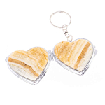 Зеркало брелок складное двухстороннее в форме сердца из натурального камня Оникс Stone Mirrors варинант исполнения - 2 | Loft Concept в Ростове-на-Дону