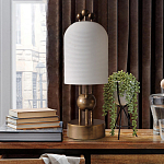 Настольная лампа в виде фонаря с белым фактурным абажуром Echoes of Light варинант исполнения - 3 | Loft Concept в Ростове-на-Дону