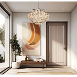 Люстра хрустальная в неоклассическом стиле на серебристом каркасе Majesty варинант исполнения - 3 | Loft Concept в Ростове-на-Дону