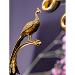 Чаша из прозрачного стекла на бронзовой подставке в виде павлина с рельефным хвостом Eden Garden варинант исполнения - 4 | Loft Concept в Ростове-на-Дону