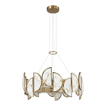 Люстра круглая с полукруглыми плафонами из искусственного алебастра в бронзовой оправе Marbella варинант исполнения - 5 | Loft Concept в Ростове-на-Дону