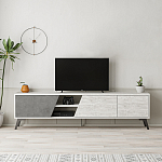 ТВ-тумба с 3-мя дверцами и полками Grey Albe TV Stand варинант исполнения - 4 | Loft Concept в Ростове-на-Дону
