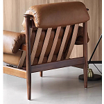 Кресло с деревянным каркасом и обивкой из натуральной кожи Medieval Furniture варинант исполнения - 2 | Loft Concept в Ростове-на-Дону