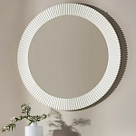 Зеркало в круглой фактурной раме Mirror Modern Texture белое варинант исполнения - 3 | Loft Concept в Ростове-на-Дону