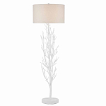 Торшер белый с цилиндрическим абажуром и каркасом в виде дерева Branched Tree варинант исполнения - 1 | Loft Concept в Ростове-на-Дону