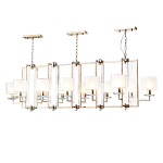 Люстра прямоугольной формы с 12-ю цилиндрическими плафонами из стекла Laurent варинант исполнения - 2 | Loft Concept в Ростове-на-Дону
