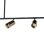 Люстра линейная с 5-ю цилиндрическими плафонами цвета латунь TRIBES CHANDELIER варинант исполнения - 4 | Loft Concept в Ростове-на-Дону