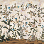 Обои ручная роспись Siam White Metal варинант исполнения - 2 | Loft Concept в Ростове-на-Дону