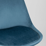 Стул с мягким велюровым сиденьем Arvika Blue варинант исполнения - 7 | Loft Concept в Ростове-на-Дону