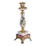 Подсвечник с цветочной росписью из фарфора с бронзовыми элементами Eden Garden варинант исполнения - 3 | Loft Concept в Ростове-на-Дону