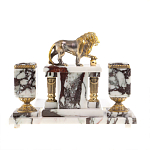 Настольный письменный набор из мрамора с декором в виде льва в подарочной упаковке Marble Accessory варинант исполнения - 4 | Loft Concept в Ростове-на-Дону